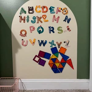 Magnetic Wall Decal / Chalkboard - Montessori Wall Decal for Kids Playroom 80x100cm