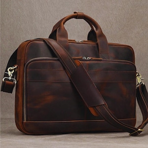 Porte-documents en cuir Crazy Horse