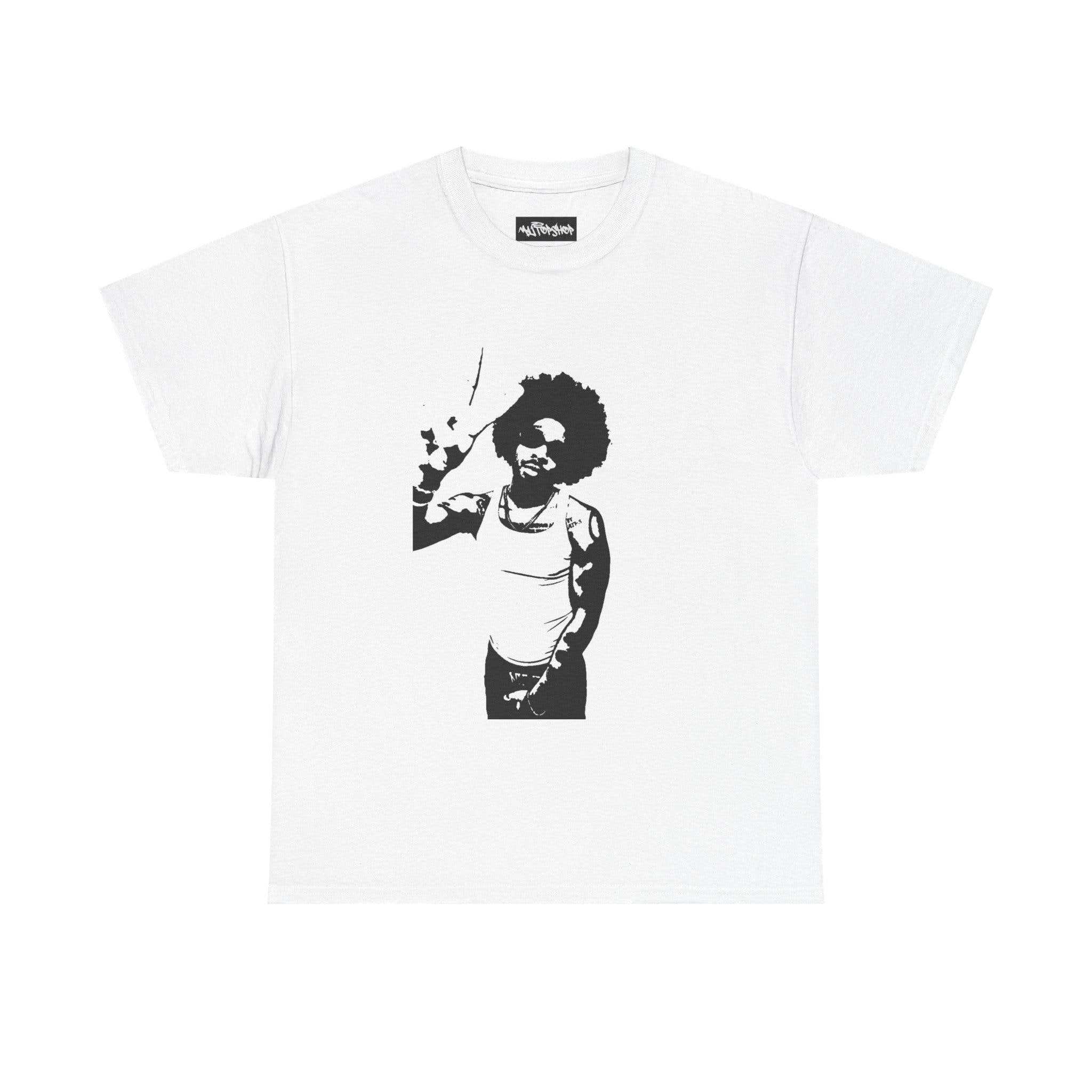 Brent Faiyaz T-shirt, Music Graphic Tee, Music Merch, Hi-hop Street wear, Urban - Unisex Heavy Cotton Tee, Silhouette