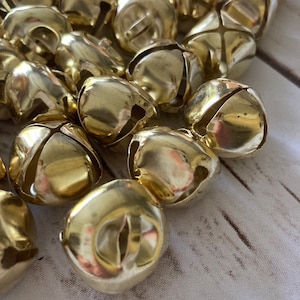 Golden Bells for Crafting!  ONE INCH Size Fifty Count, Gold Bells