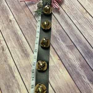 Vintage Inspired Brass Colored Sleigh Bells: Christmas Decor