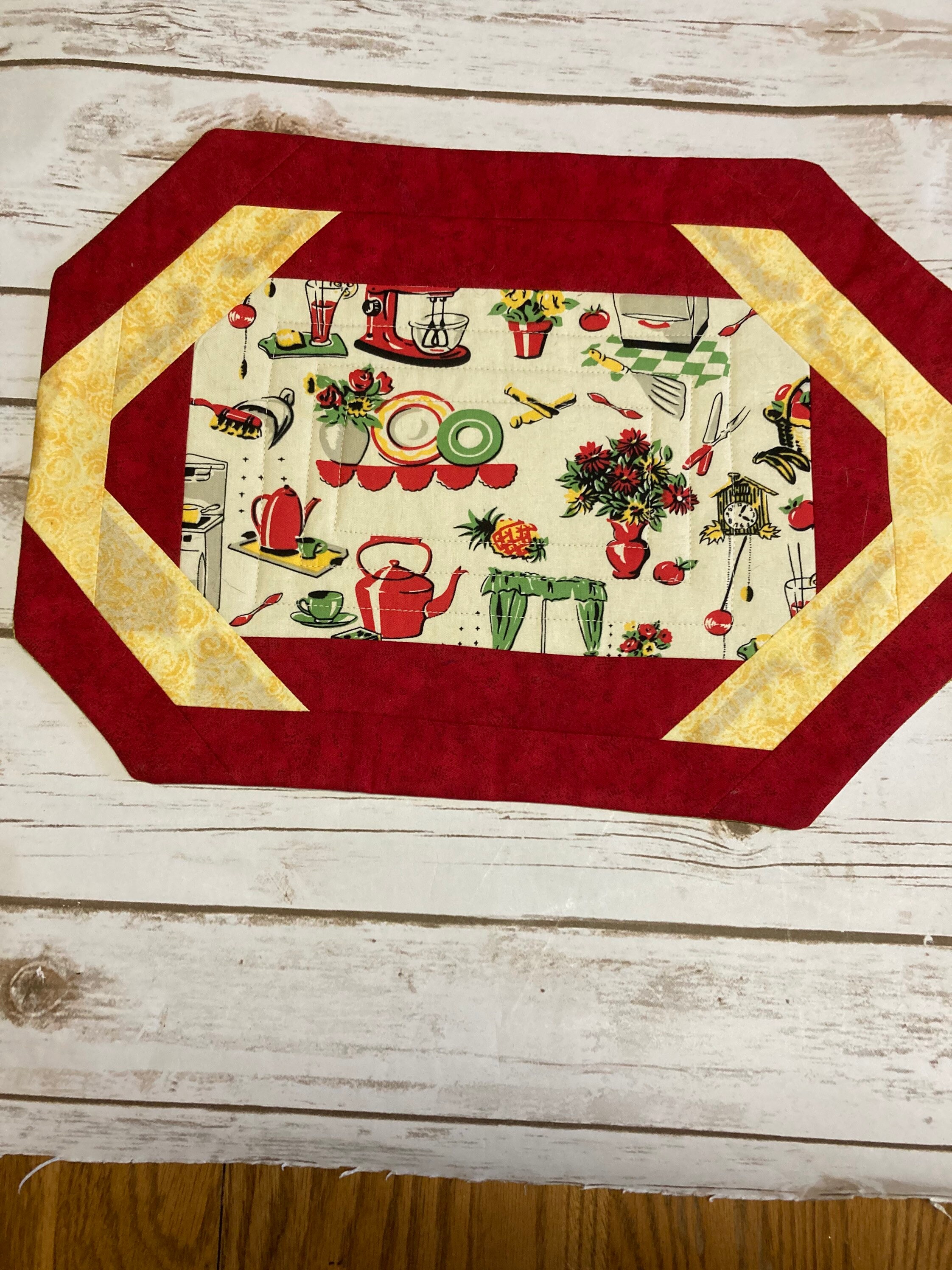 Vintage Inspired Themed Small Kitchen Placemat/table Runner - Etsy