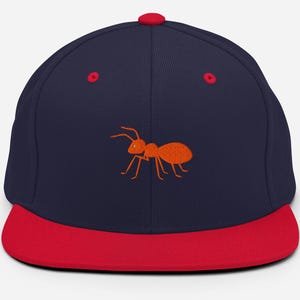 Ant Snapback Hat | Embroidered Insect Cap | Funny Bug Hat for Nature Lovers | Bold Streetwear Gift | Ant Lover Hat