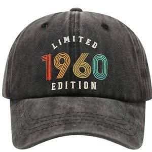 Custom Embroidered Year Dad Hat: Limited Edition Washed Cotton Birthday Gift