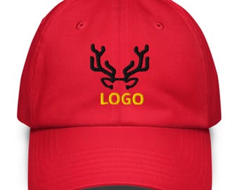 Gorra bordada personalizada con logotipo. Gorra de béisbol de algodón personalizada. Gorra de papá con texto o diseño personalizado.