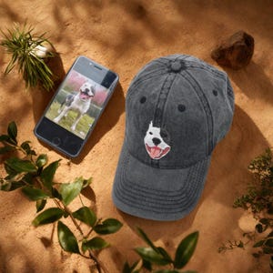 Custom Pet Hat – Embroidered or Printed Dog or Cat Face Cap, Personalized Pet Baseball Hat, Gift for Pet Lovers, Pet Dad Hat