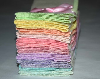 2 PLY 10 pack  GOTS Certified Organic Flannel Cotton Paperless Towels.....Your Choice of Edging Color