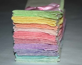 2 PLY 10 pack  GOTS Certified Organic Flannel Cotton Paperless Towels.....Your Choice of Edging Color · Handmade in the USA!
