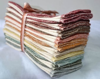 2-Ply, Certified Organic Cotton Paperless Towels - 11x12 inches - Your Choice of Edging Color and Pack Size · Handmade in the USA!