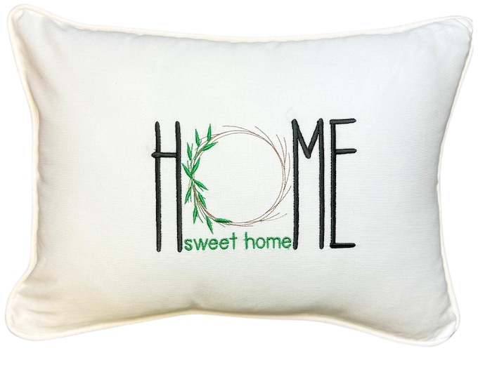 Embroidery "Home Sweet Home" Simple Embroidery for Aprons, T-Shirts, Pillows, Robes, Etc.