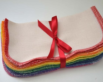 SECONDS 2PLY 8x8 inches UNBLEACHED Baby Wipes, Napkins or Washcloths, Pack of 10 - Great Bargain