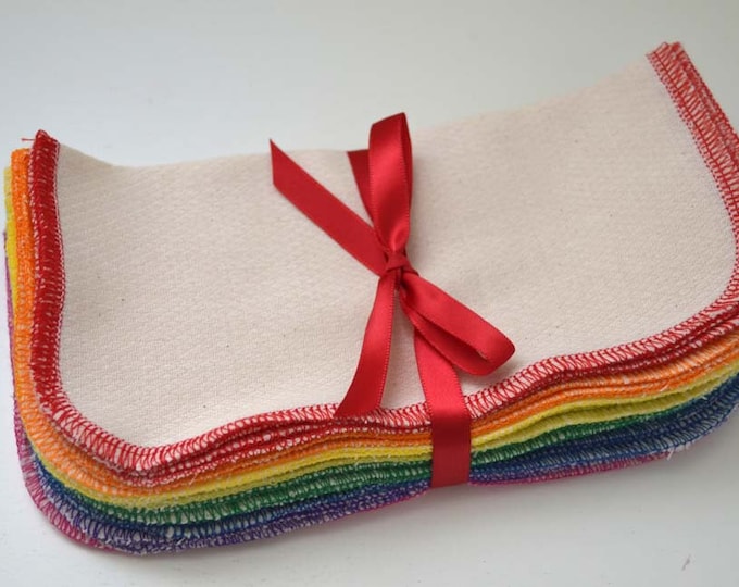 SECONDS 2PLY 8x8 inches UNBLEACHED Baby Wipes, Napkins or Washcloths, Pack of 10 - Great Bargain