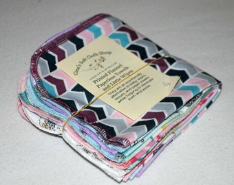 Seconds 1 Ply 12x12 Pack Of 10-----Printed Flannel GIRLS Sets