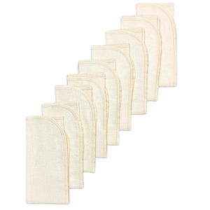 Toalhas de algodão orgânico sem papel de 1 camada - 11 x 12 polegadas Algodão orgânico Birdseye - Escolha a cor da borda e a quantidade · Feito à mão nos EUA!