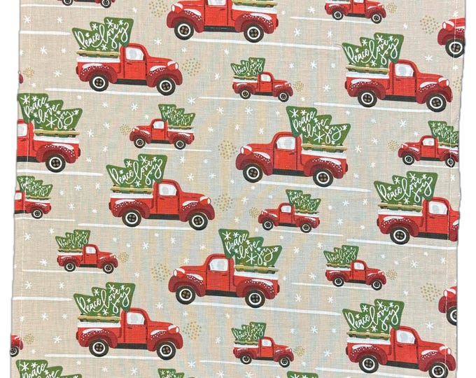 Christmas Truck Holiday Napkins - Set of 2 or 6 - Perfect for hosting, decorating, and making your home festive