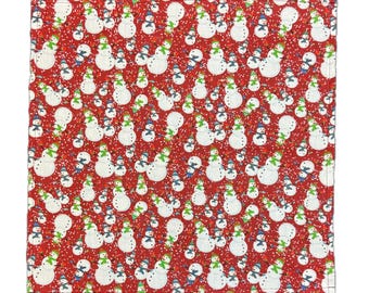 Winter Snowman Christmas Holiday Napkins - Set of 2 or 6 - Perfect for hosting, decorating, and making your home festive