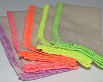 Try It Set of 5 Paperless Towels -- Unbleached Birdseye Fabric · Handmade in the USA!
