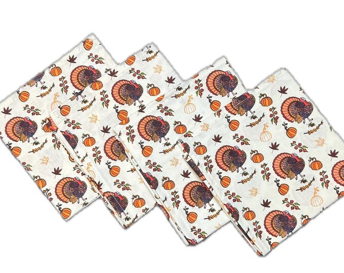 Thanksgiving Holiday Napkins - Set of 2 or 6 - Perfect for hosting, decorating, and making your home festive