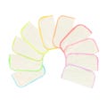Unbleached Cotton Cloth Wipes Little Wipes 8x8 1-Ply.....Your Choice of Edging Color and Pack Size · Handmade in the USA!