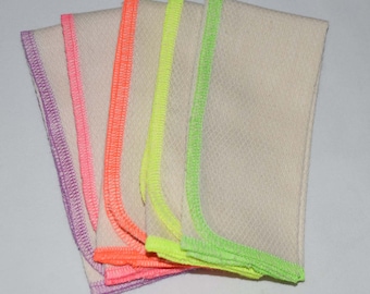 Try It Set of 5 PaperLess Towels -- Organic Birdseye Fabric · Handmade in the USA!