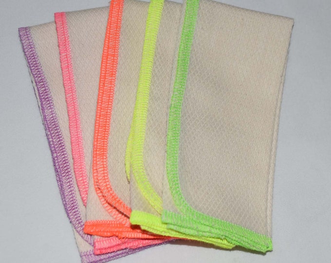 Try It Set of 5 PaperLess Towels -- Organic Birdseye Fabric · Handmade in the USA!