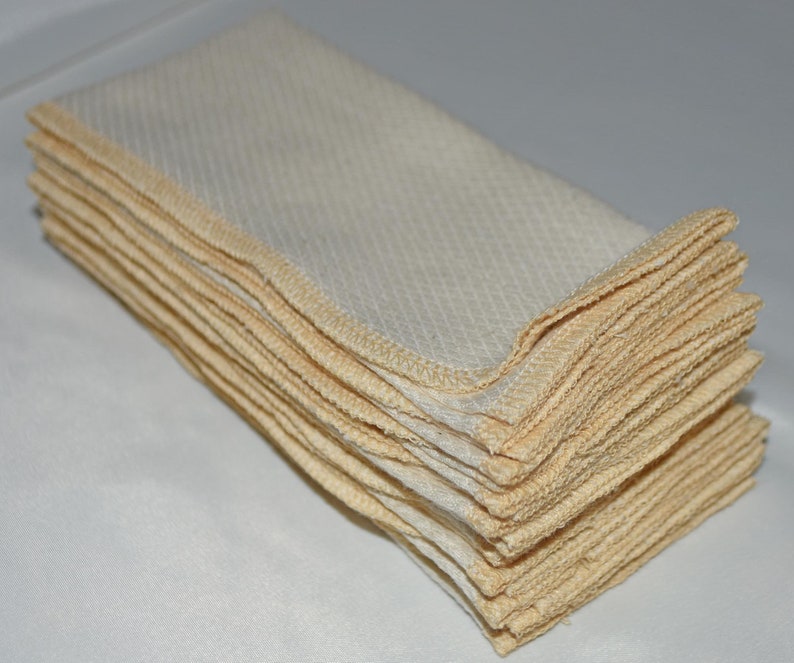 1-Ply Unbleached Birsdseye Cotton Paperless Towels Your choice of color edging image 8