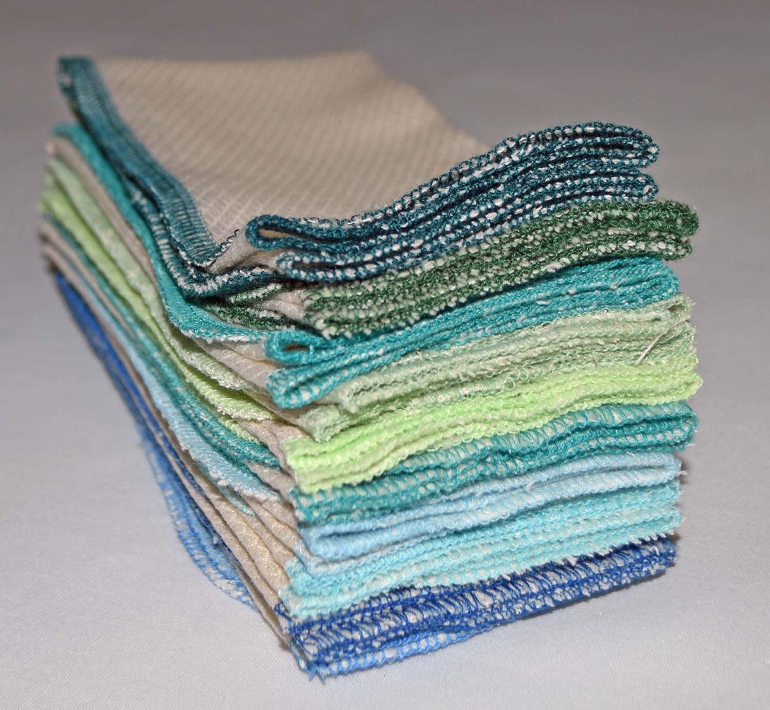 1 Ply Organic Cotton Paperless Towels 11x12 Inches Organic Birdseye Cotton Choice of Edging