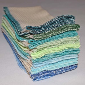 1 Ply Organic Cotton Paperless Towels - 11x12 inches Organic Birdseye Cotton - Your Choice of Edging Color and Quantity
