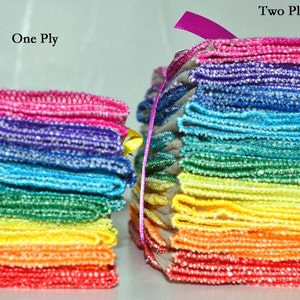 2-Ply, Double Thick Certified Organic Cotton Paperless Towels 11x12 inchesYour Choice of Edging Color and Pack Size image 2