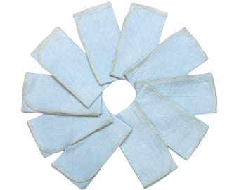 Handmade Dyed Cotton Birdseye Towels - One Ply, 12x12 Pre-Shrunk, Sustainable Paperless Towels- USA Crafted