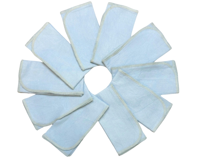 Handmade Dyed Cotton Birdseye Towels - One Ply, 12x12 Pre-Shrunk, Sustainable Paperless Towels- USA Crafted