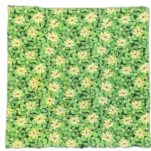 Green and Cream Theme Poinsetta Holiday Napkins - Set of 2 or 6 - Perfect for hosting, decorating, and making your home festive