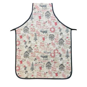 Christmas Apron, For Women, Straight Style, Made in USA, No Gap Apron, Gift for Her, Choose Size XS-XXXL, Adjustable, Front Pocket