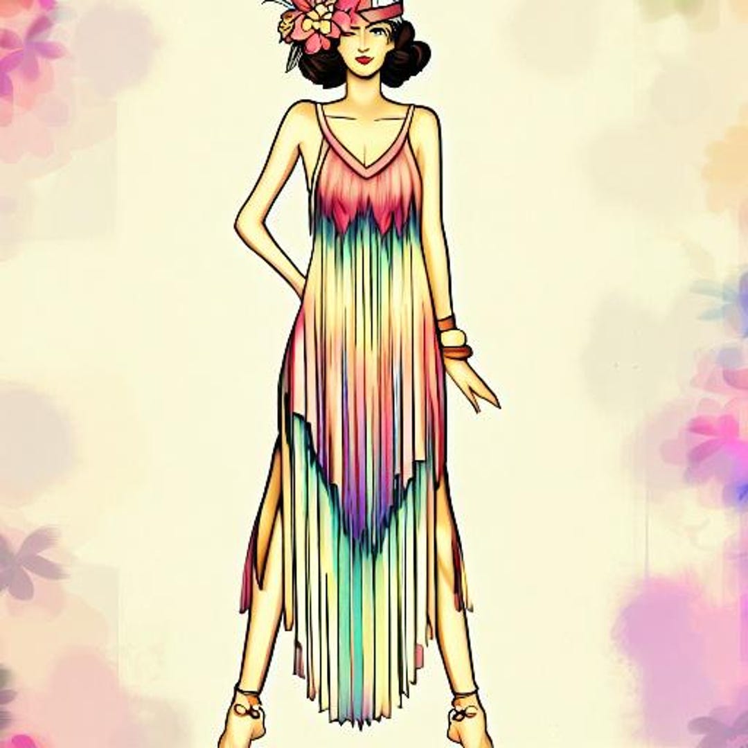 Colorful Vintage Flapper Journal Pages - Etsy