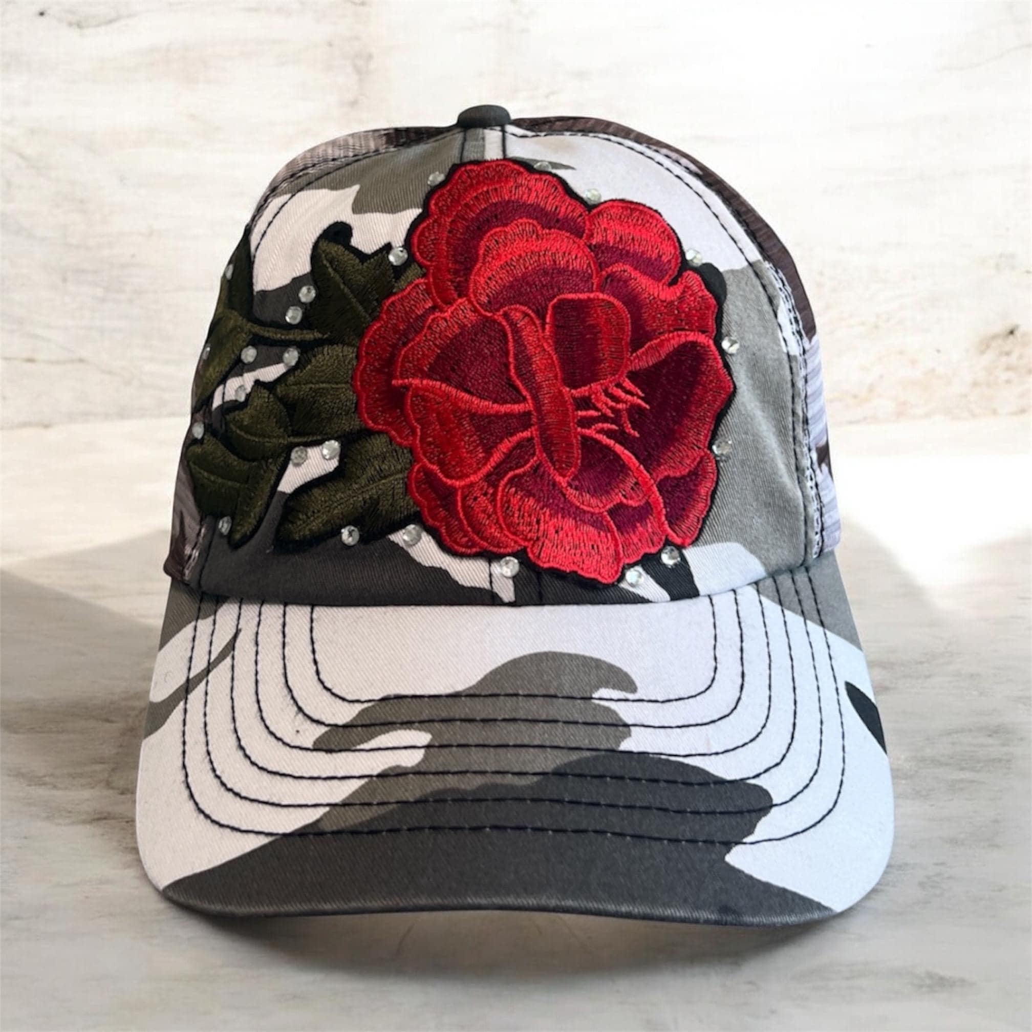 Camo Flower Hat - Etsy