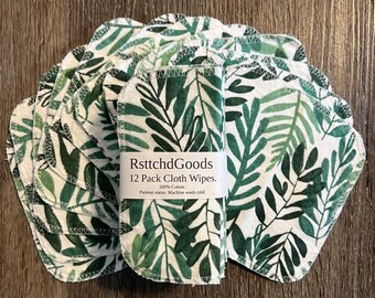 Reusable Cloth Baby Wipes, 12 Pack, 6 x 6 inches
