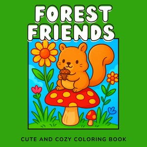 Forest Friends Coloring Book - Digital Download