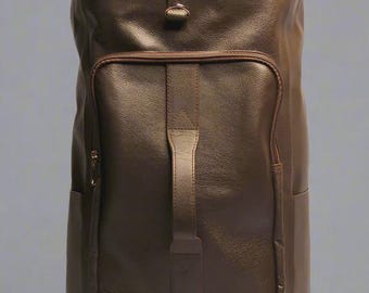 Handmade Leather Duffel Bag: Vintage Travel Weekender, Unisex Gym Bag