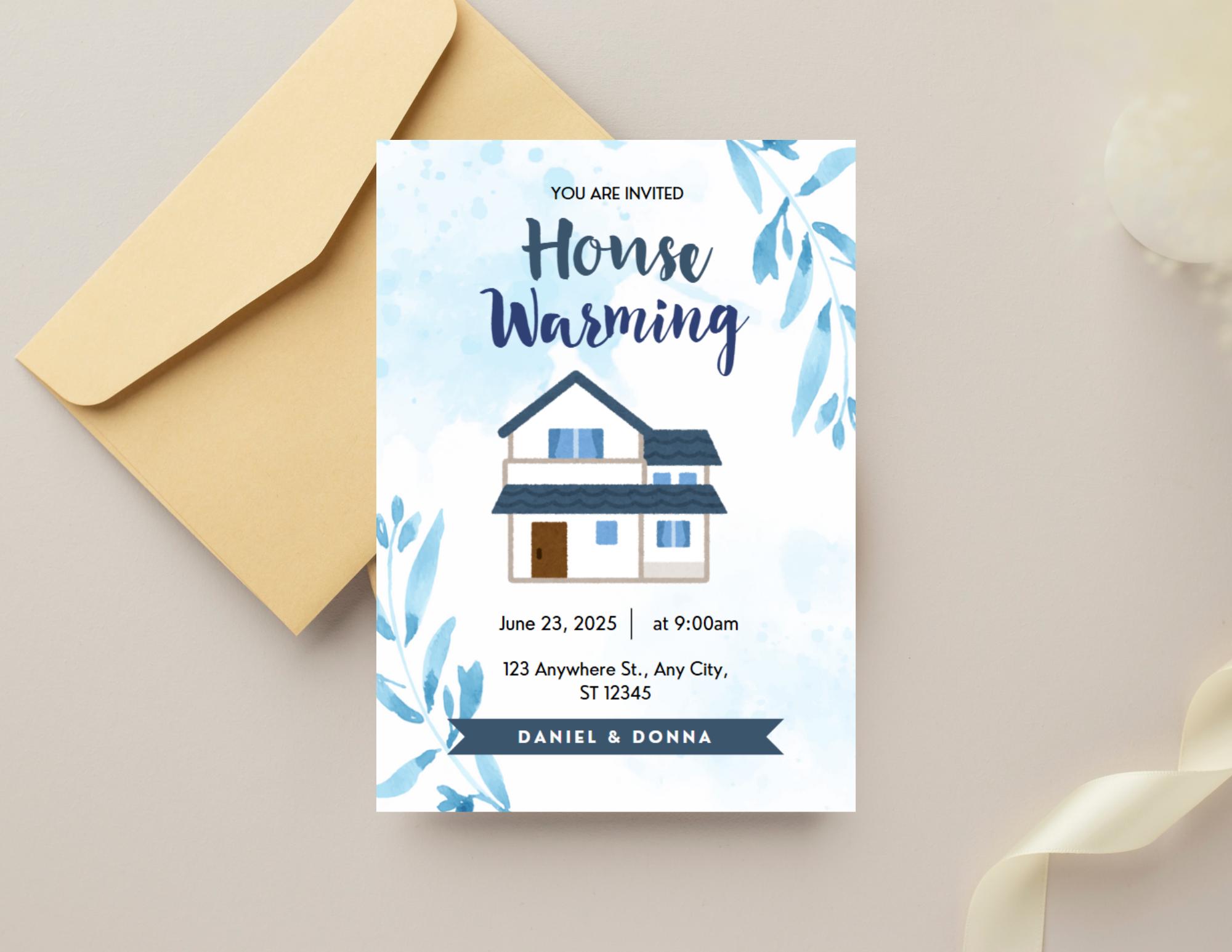 Editable Housewarming Invitation New Home Celebration Digital Evite ...