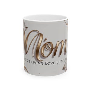 Mamas lebendiger Liebesbrief Keramikbecher, Muttertagsgeschenk, inspirierende Kaffeetasse, einzigartiges Familiengeschenk, Kaffeeliebhaber