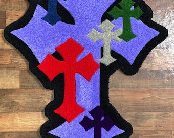 Alfombra Chrome Hearts personalizada con mechones (hecha por encargo)