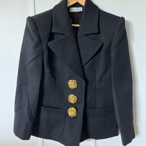 Saint Laurent Black Gold Blazer Size 38