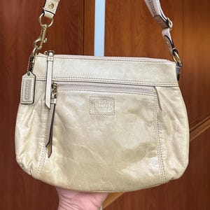 Coach Beige Leder Hobo Crossbody Bag