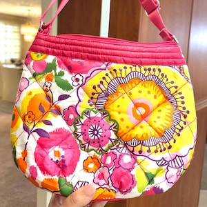 Vera Bradley Clementine Puffy Quilted Nylon Water Proof Crossbody Bag