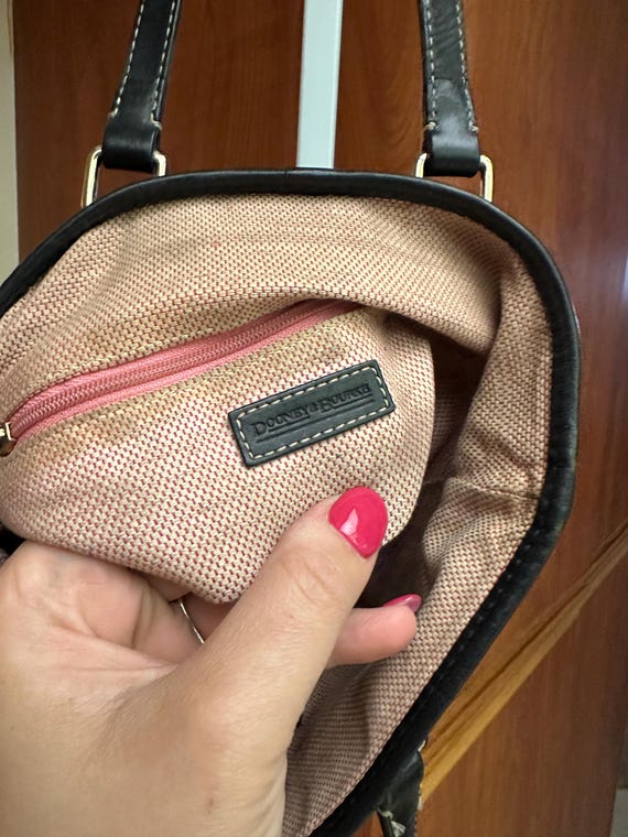 Dooney & Bourke Monogram DB Leather And Canvas Bu… - image 5