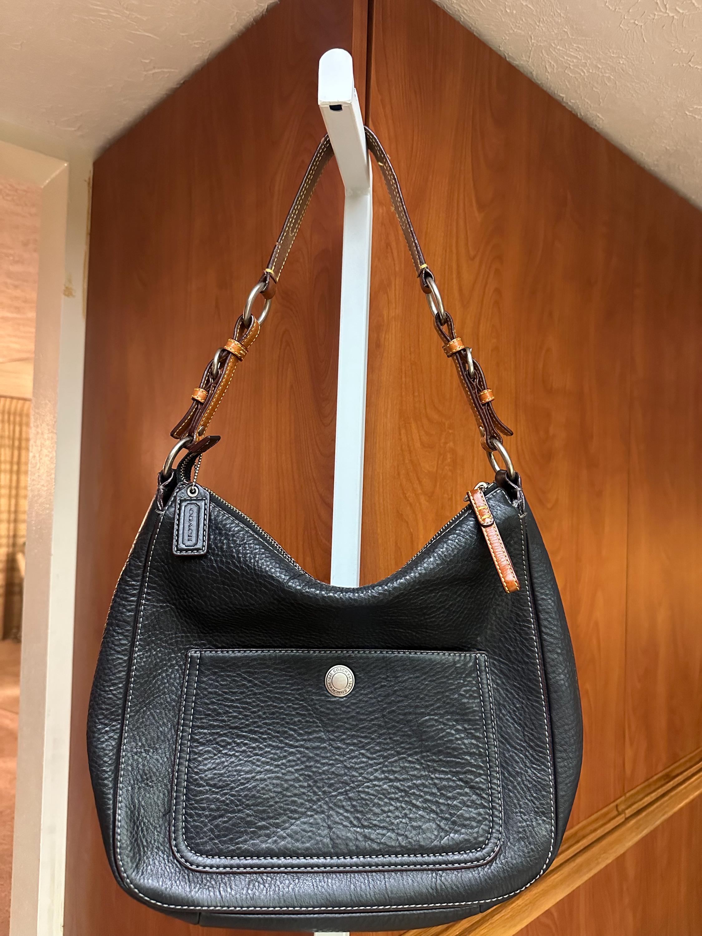 Coach Pebbled Leather Shoulder Bag F063-8E98 - Etsy