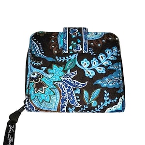 Cartera plegable Vera Bradley Paisley "Azul Java" 2006