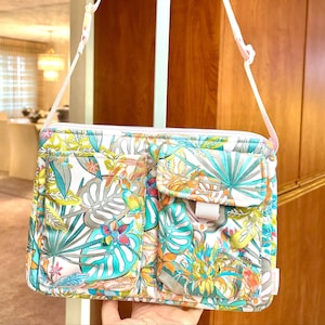 Vera Bradley Rain Forest Canopy Utility Crossbody Shoulder Bag