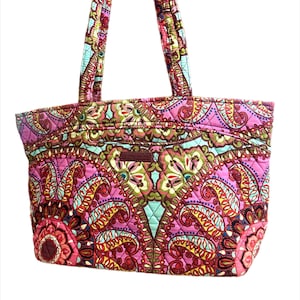 Vera Bradley Paisley Print Quilted Tote Bag