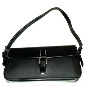 Coach Vintage Schwarze Canvas & Leder Umhängetasche